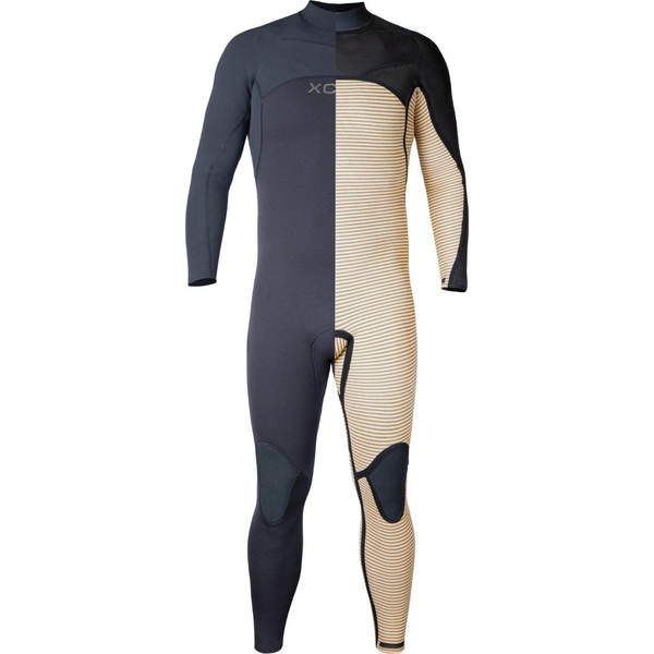 2026 XCEL Heren Comp + 3/2mm Borst Ritssluiting Wetsuit MN32CPC4 - Black